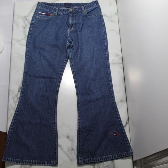VTG 90'S TOMMY( GIRL) HILFIGER High Waisted FLARE JEANS SIZE‎ 11 - Picture 6 of 6
